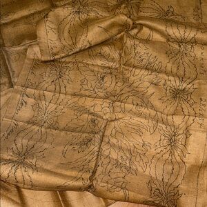 Three vintage burlap hook rug canvases